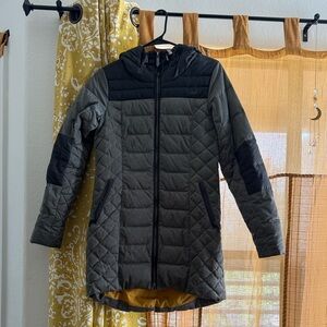 Lole Black/Gray/Yellow Puffer Jacket (XS)